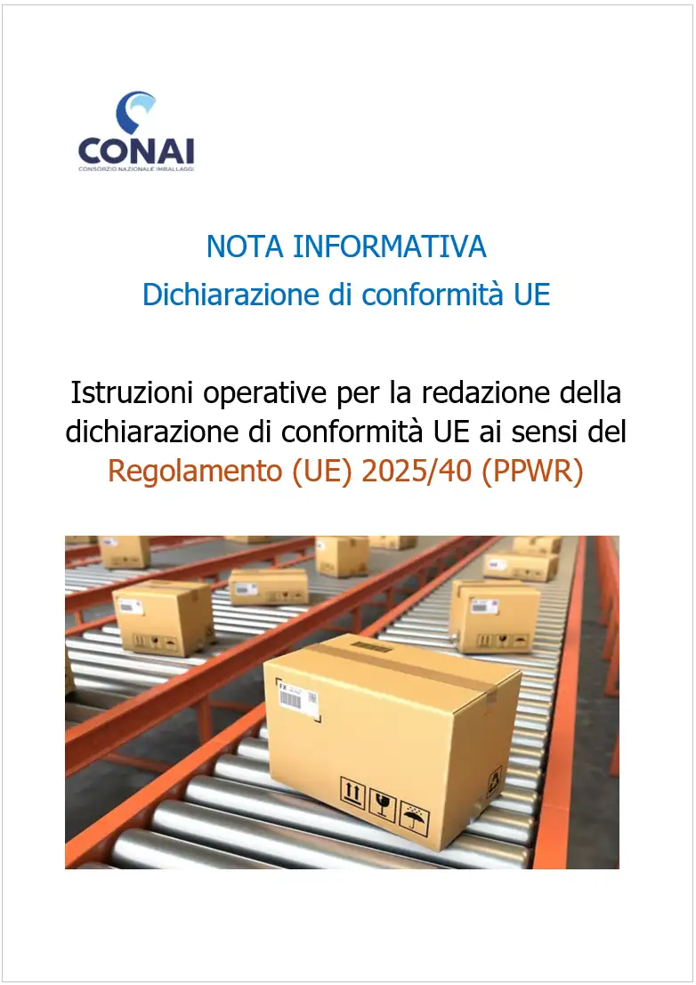 Nota informativa CONAI / Dichiarazione di conformità degli imballaggi